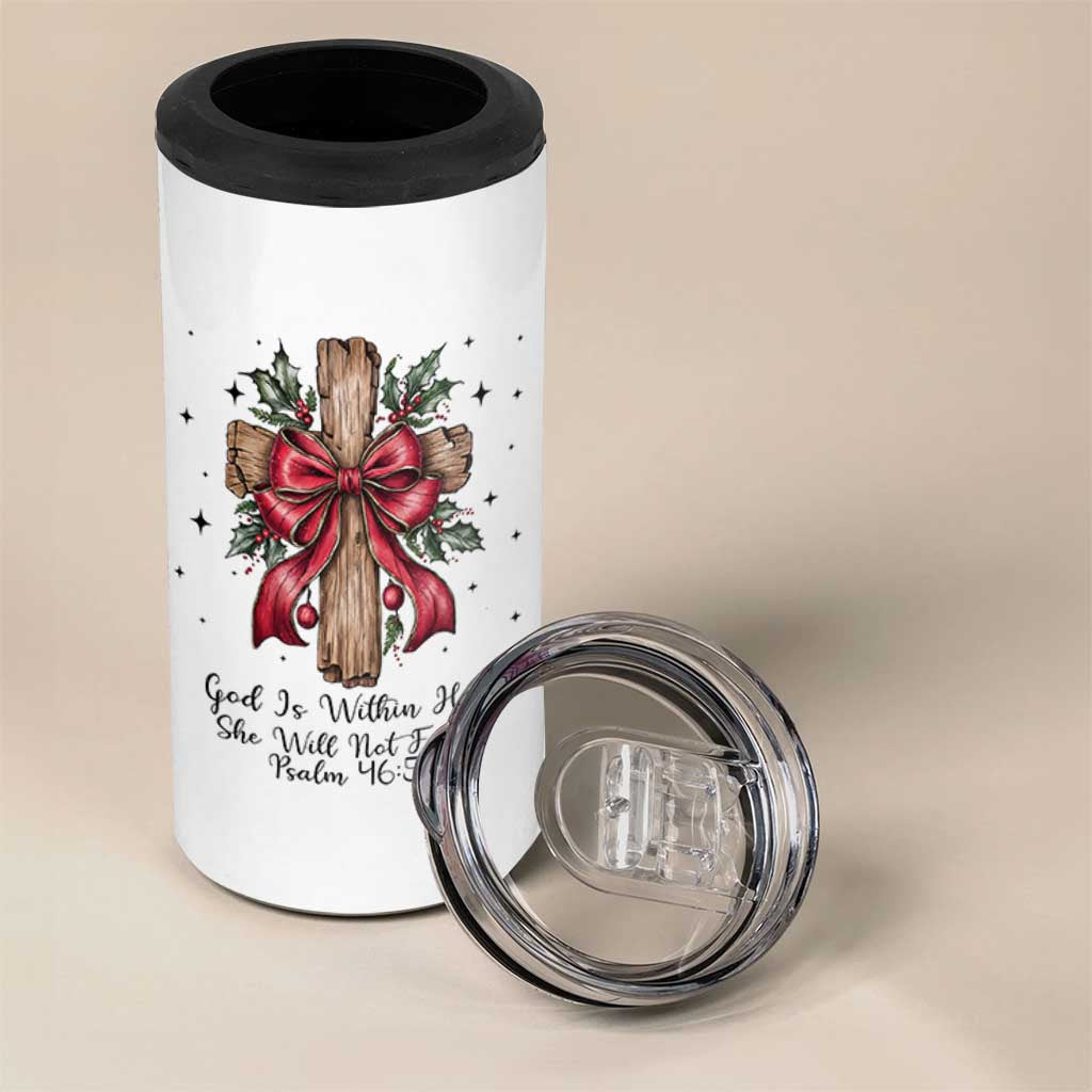 Jesus Christian 4 in 1 Can Cooler Tumbler Cross Bible Verse Inspirational Christmas - Wonder Print Shop