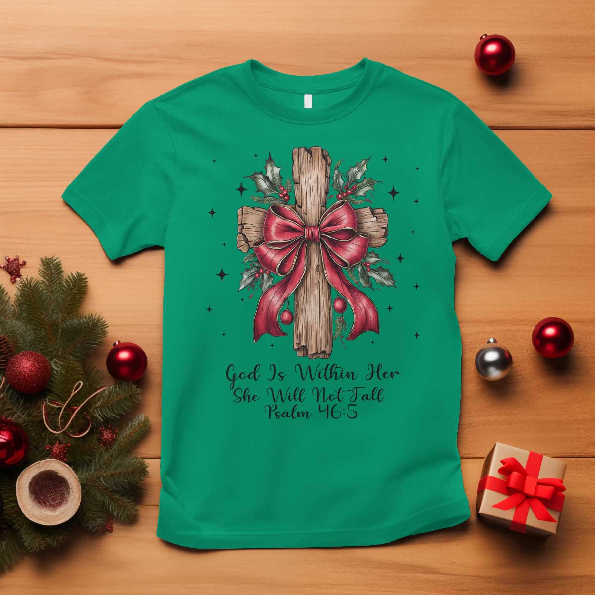 Jesus Christian T Shirt Cross Bible Verse Inspirational Christmas - Wonder Print Shop