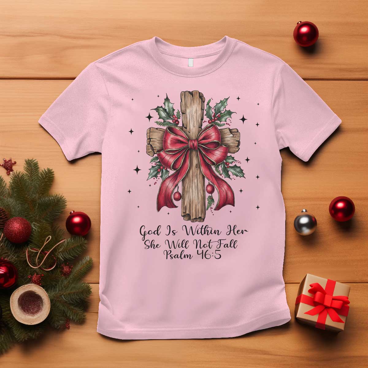 Jesus Christian T Shirt Cross Bible Verse Inspirational Christmas - Wonder Print Shop