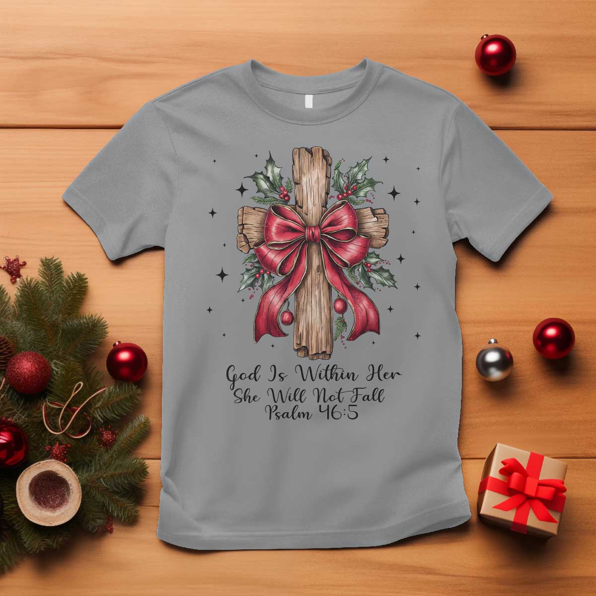 Jesus Christian T Shirt Cross Bible Verse Inspirational Christmas - Wonder Print Shop