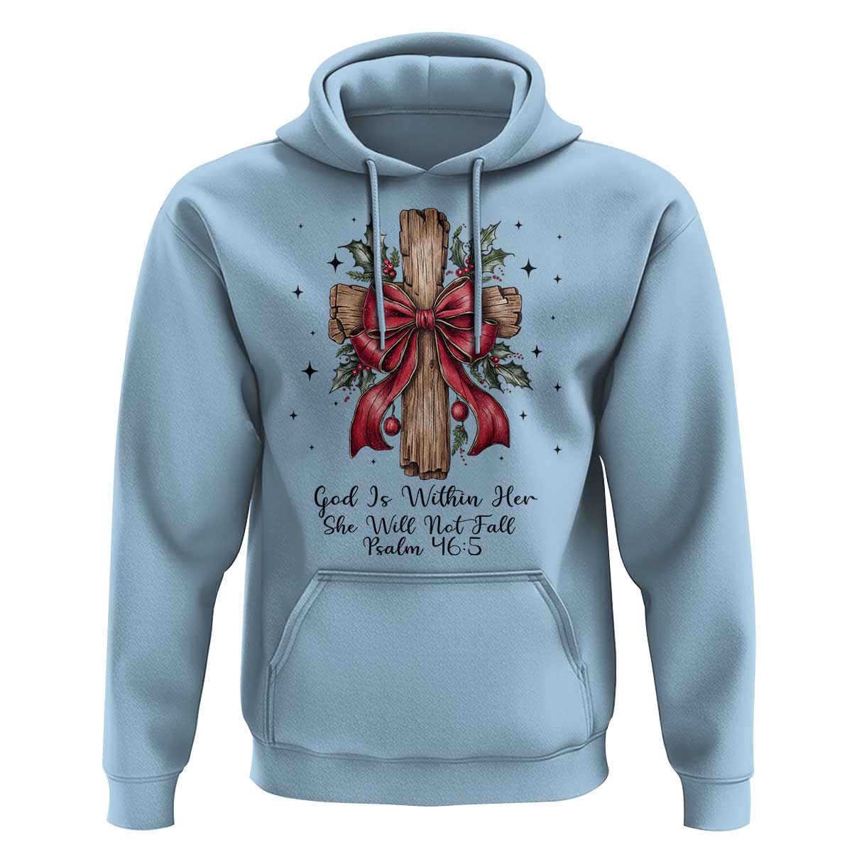 Jesus Christian Hoodie Cross Bible Verse Inspirational Christmas - Wonder Print Shop