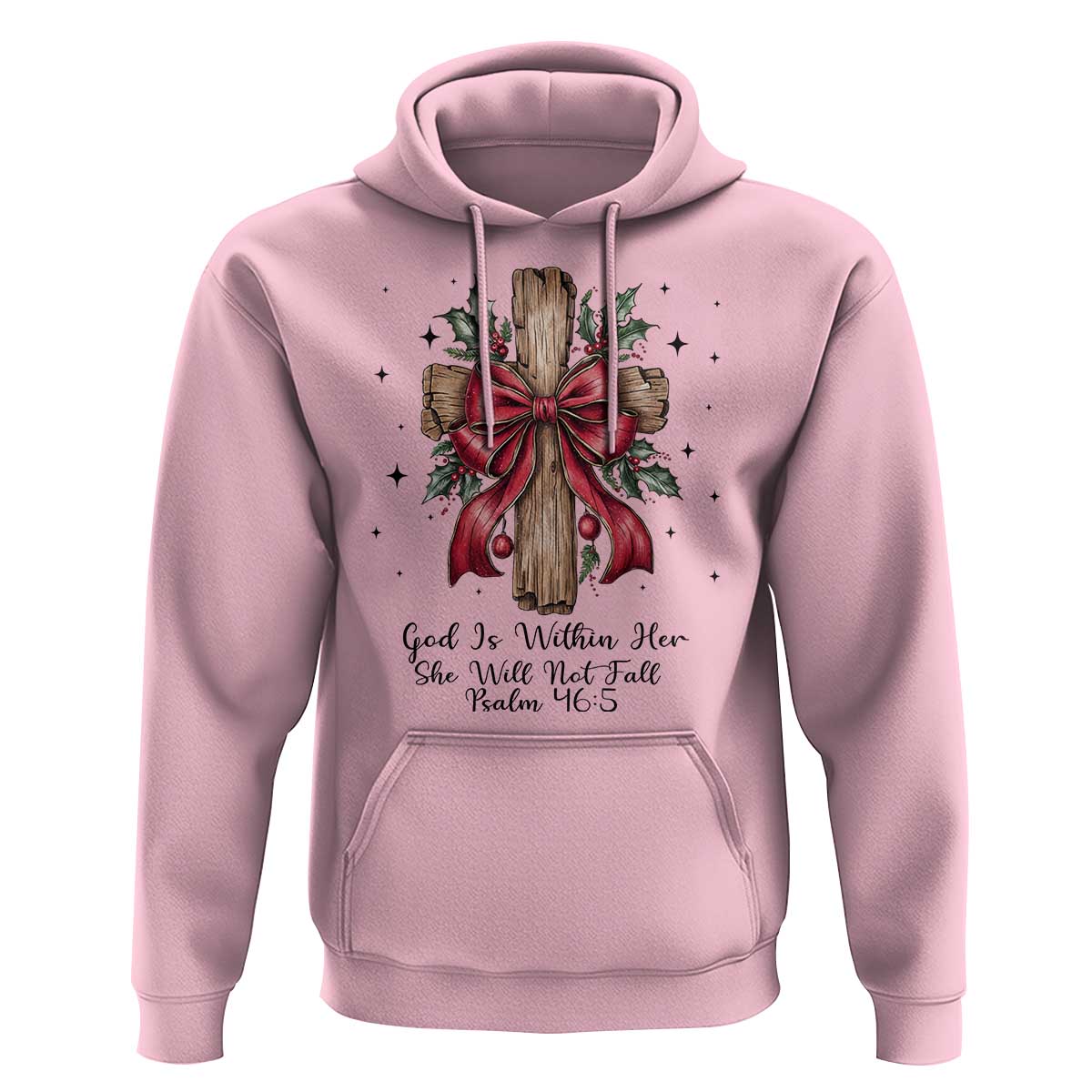 Jesus Christian Hoodie Cross Bible Verse Inspirational Christmas - Wonder Print Shop