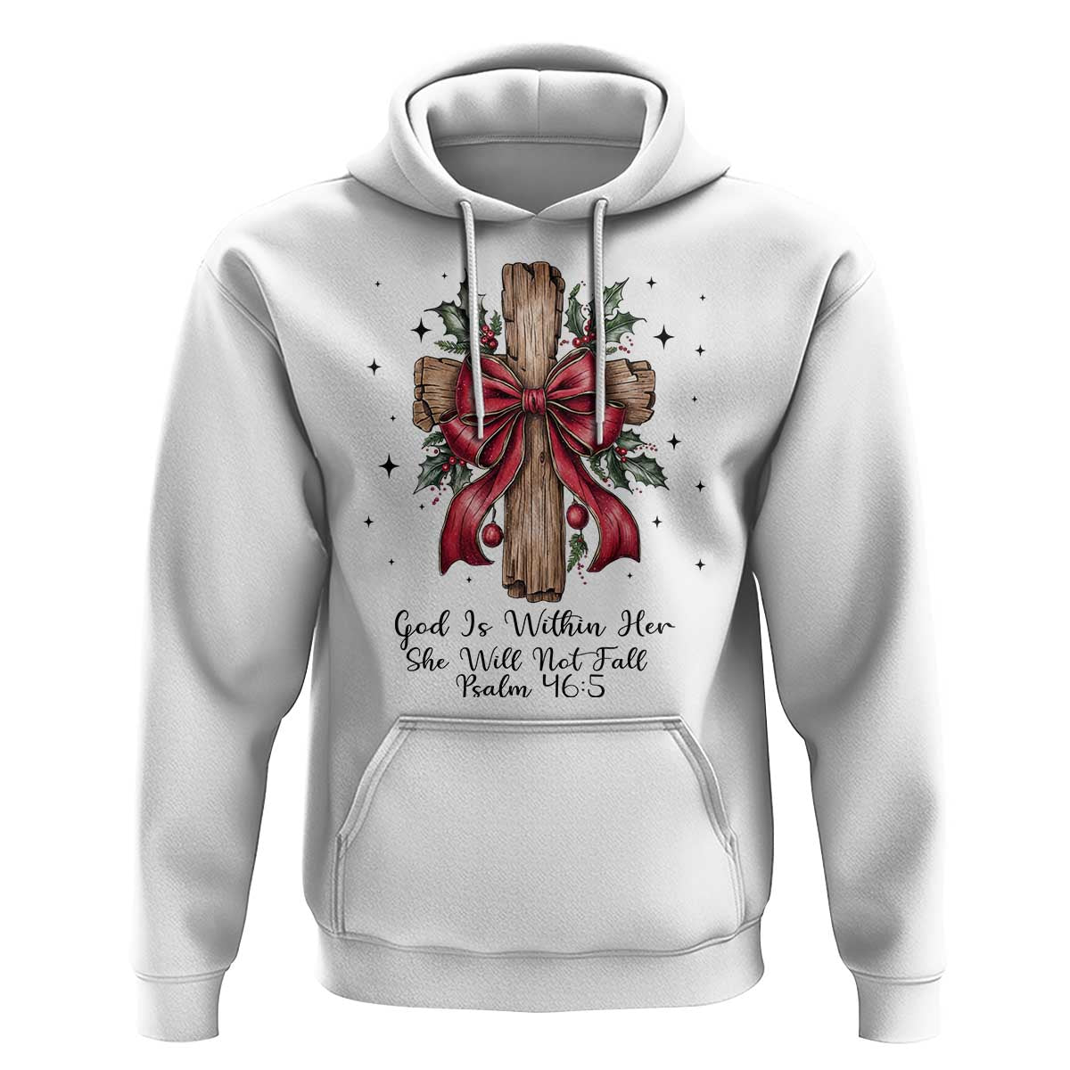 Jesus Christian Hoodie Cross Bible Verse Inspirational Christmas - Wonder Print Shop