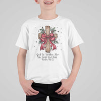 Jesus Christian T Shirt For Kid Cross Bible Verse Inspirational Christmas - Wonder Print Shop