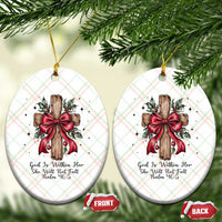 Jesus Christian Ceramic Ornament Cross Bible Verse Inspirational Xmas - Wonder Print Shop