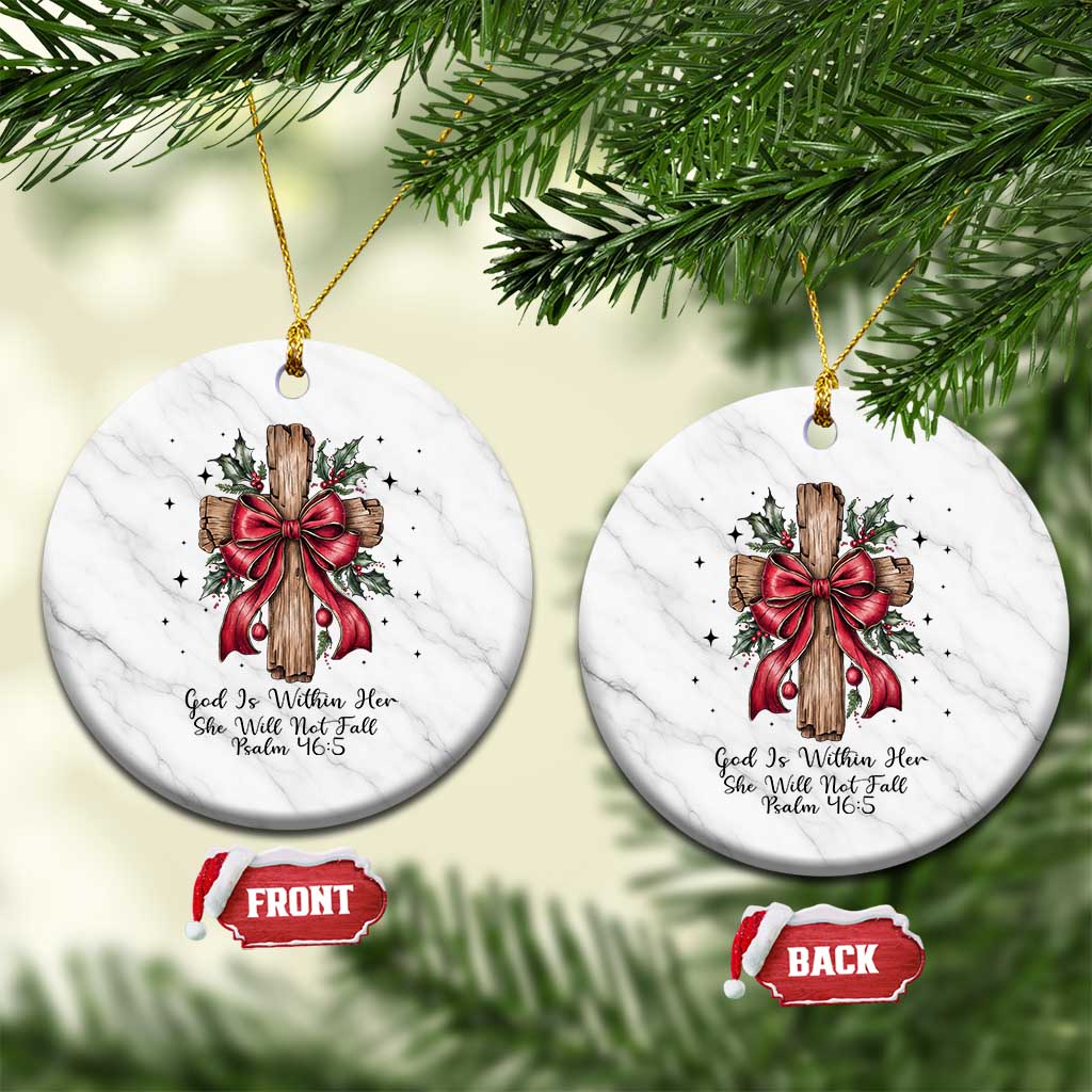 Jesus Christian Ceramic Ornament Cross Bible Verse Inspirational Xmas - Wonder Print Shop