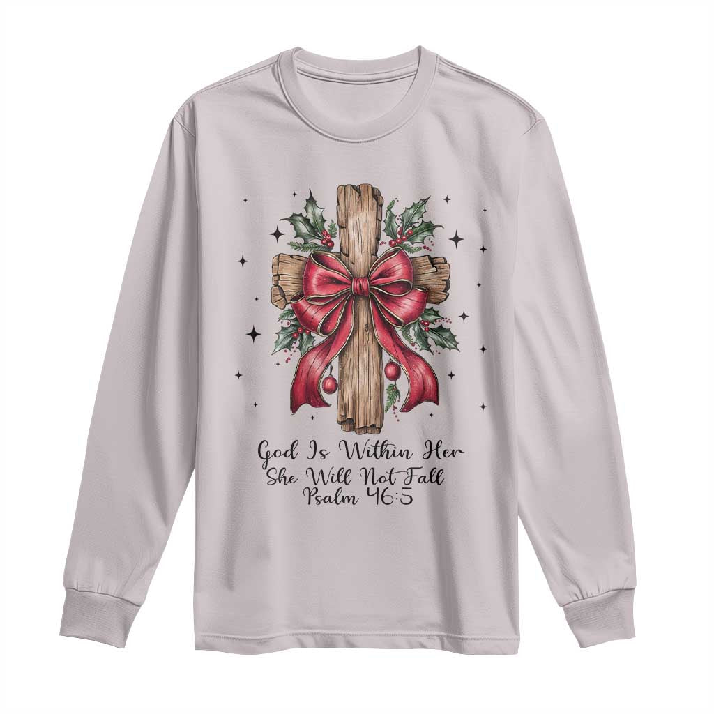 Jesus Christian Long Sleeve Shirt Cross Bible Verse Inspirational Christmas - Wonder Print Shop