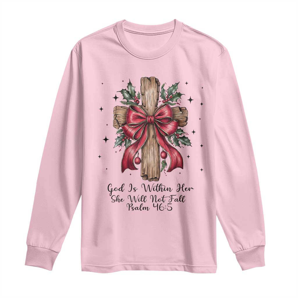 Jesus Christian Long Sleeve Shirt Cross Bible Verse Inspirational Christmas - Wonder Print Shop