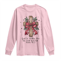 Jesus Christian Long Sleeve Shirt Cross Bible Verse Inspirational Christmas - Wonder Print Shop