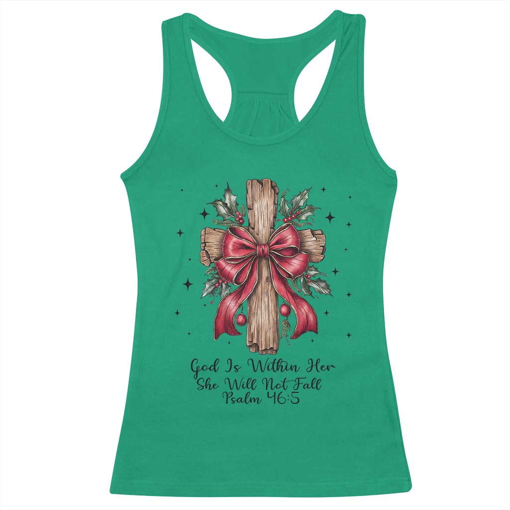 Jesus Christian Racerback Tank Top Cross Bible Verse Inspirational Christmas - Wonder Print Shop
