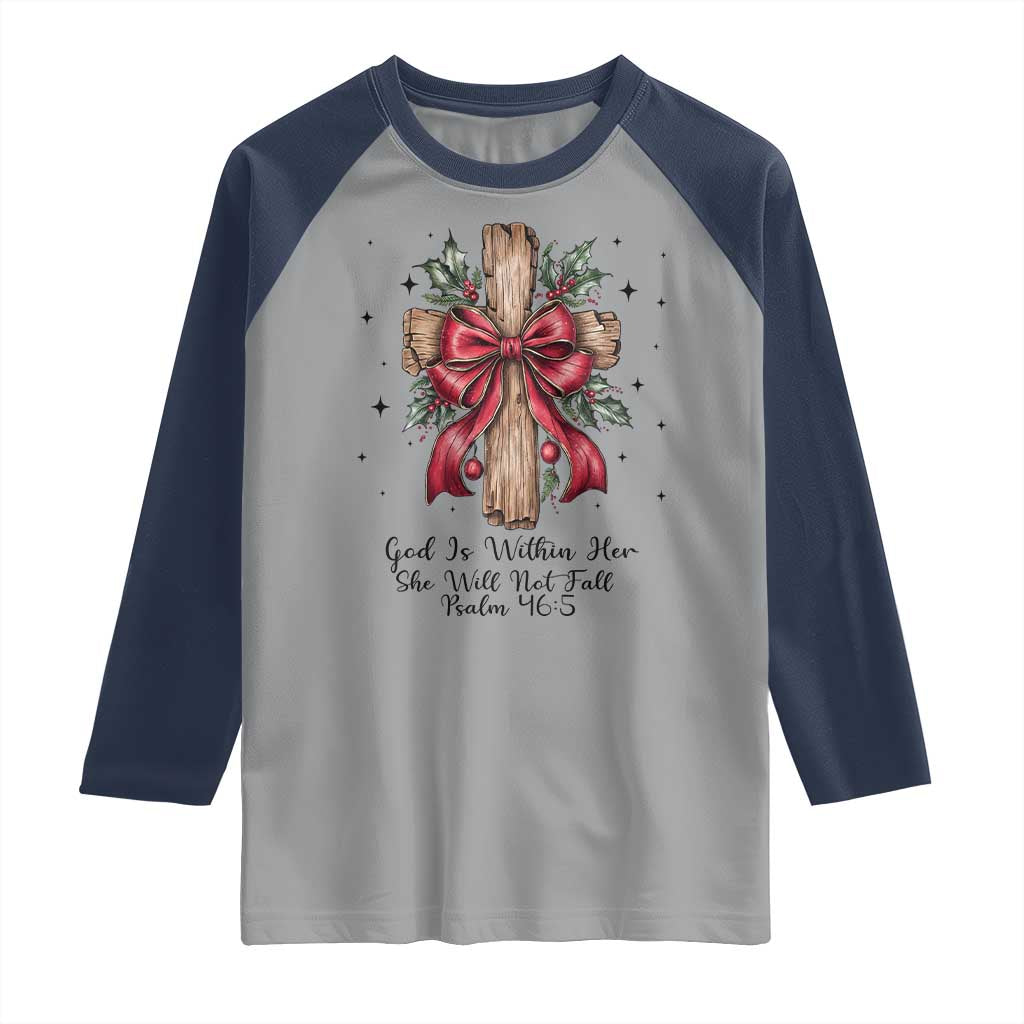Jesus Christian Raglan Shirt Cross Bible Verse Inspirational Christmas - Wonder Print Shop