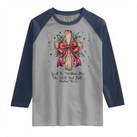 Jesus Christian Raglan Shirt Cross Bible Verse Inspirational Christmas - Wonder Print Shop