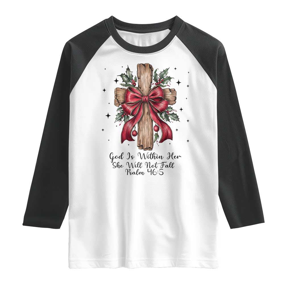 Jesus Christian Raglan Shirt Cross Bible Verse Inspirational Christmas - Wonder Print Shop
