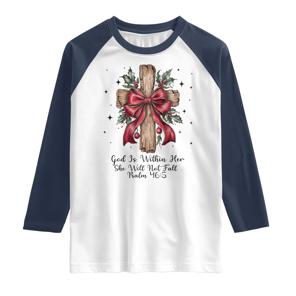Jesus Christian Raglan Shirt Cross Bible Verse Inspirational Christmas - Wonder Print Shop