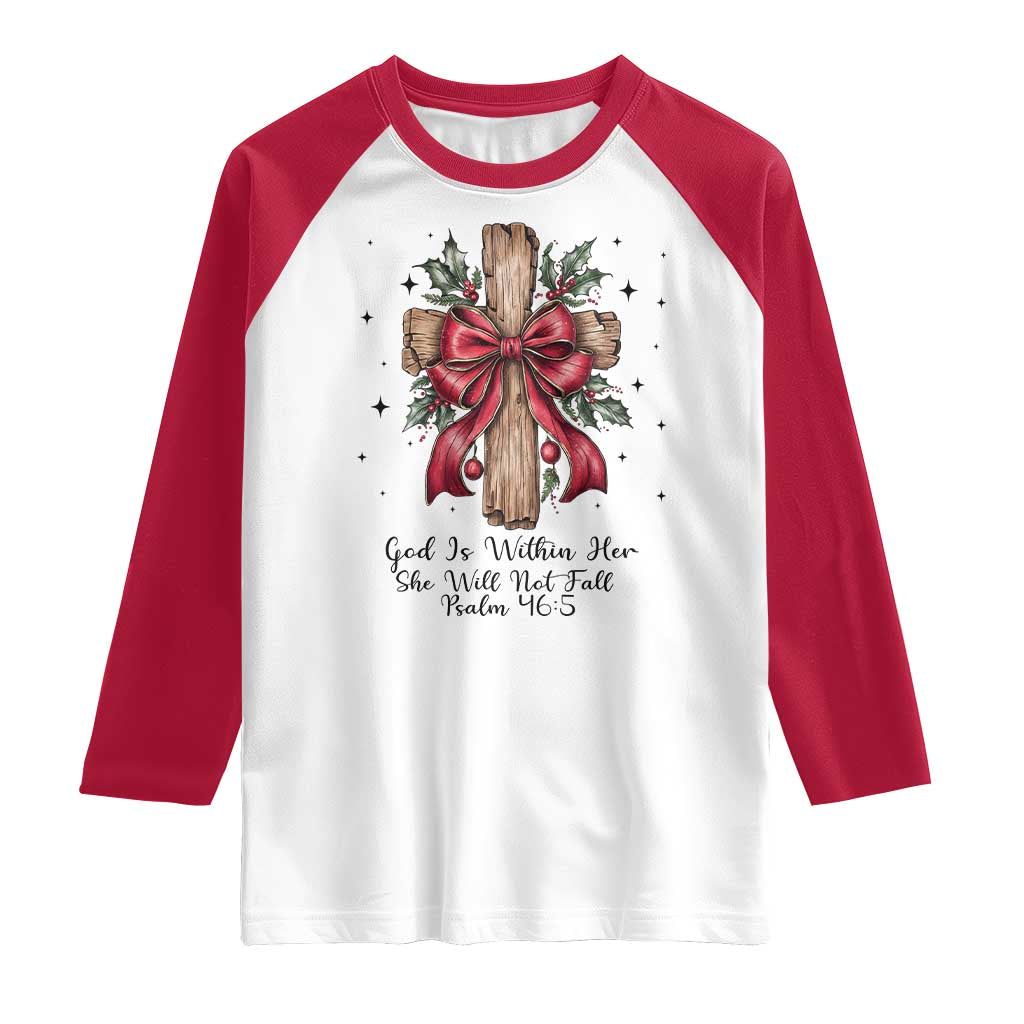 Jesus Christian Raglan Shirt Cross Bible Verse Inspirational Christmas - Wonder Print Shop