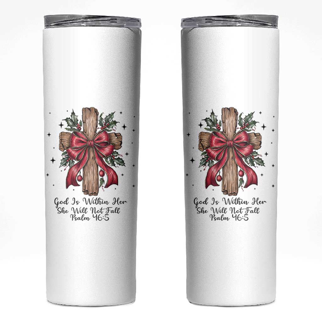 Jesus Christian Skinny Tumbler Cross Bible Verse Inspirational Christmas - Wonder Print Shop