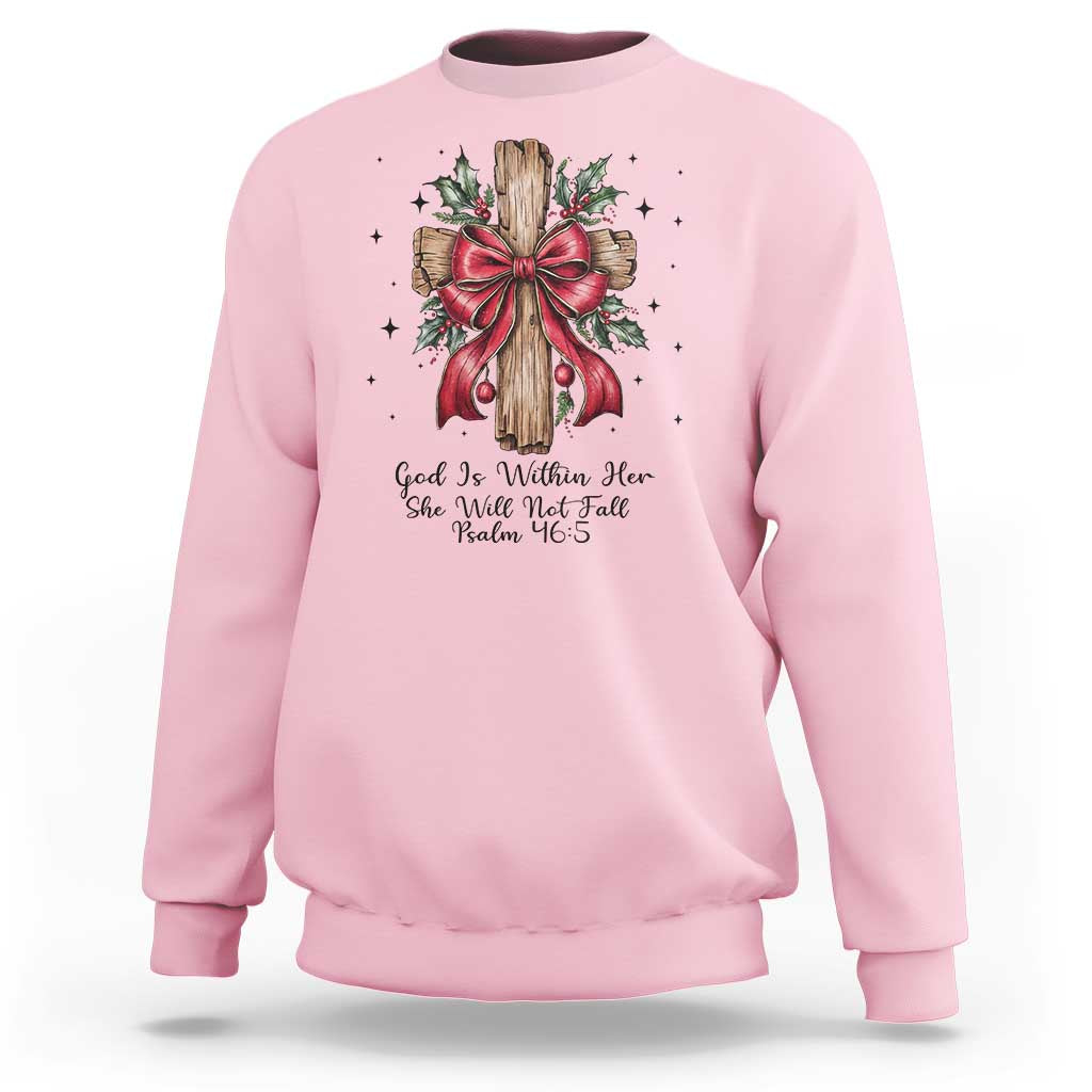 Jesus Christian Sweatshirt Cross Bible Verse Inspirational Christmas - Wonder Print Shop