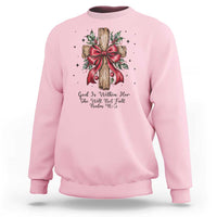 Jesus Christian Sweatshirt Cross Bible Verse Inspirational Christmas - Wonder Print Shop