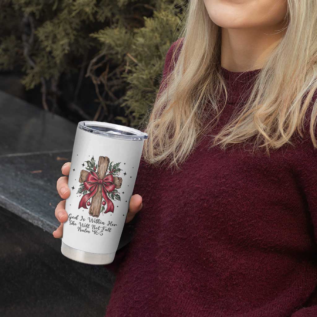 Jesus Christian Tumbler Cup Cross Bible Verse Inspirational Christmas - Wonder Print Shop