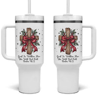 Jesus Christian Tumbler With Handle Cross Bible Verse Inspirational Christmas - Wonder Print Shop