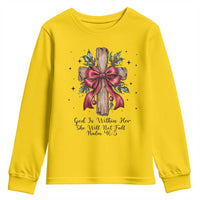 Jesus Christian Youth Sweatshirt Cross Bible Verse Inspirational Christmas - Wonder Print Shop