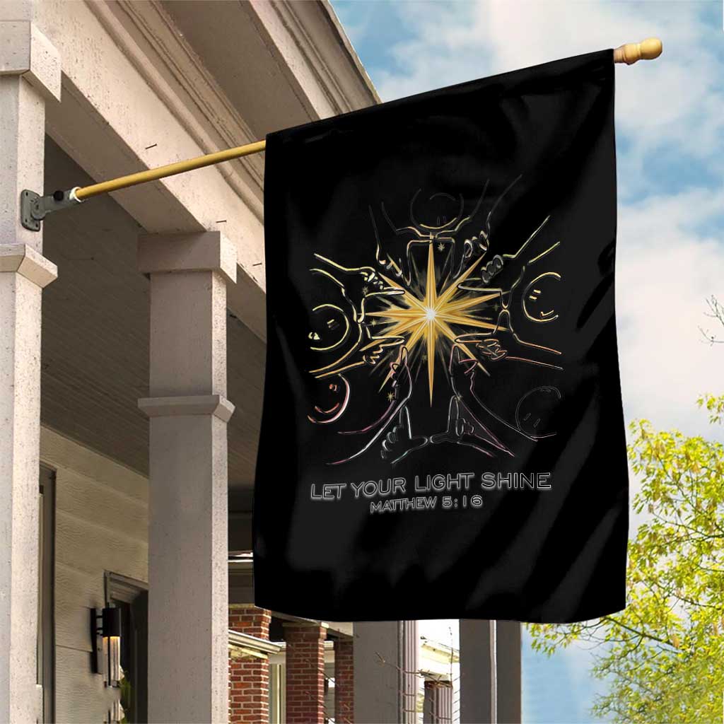 Jesus Christian Garden Flag Let Your Light Shine Matthew 5:16 - Wonder Print Shop