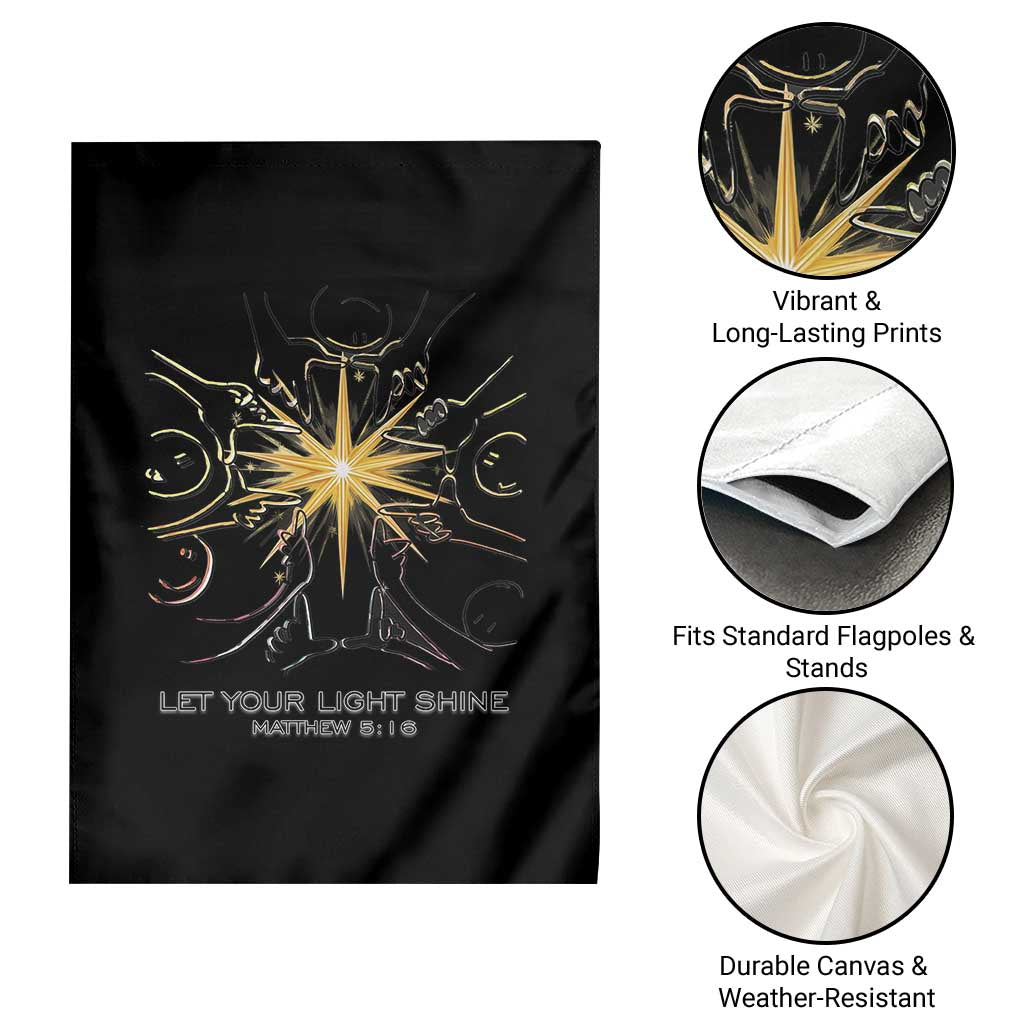 Jesus Christian Garden Flag Let Your Light Shine Matthew 5:16 - Wonder Print Shop