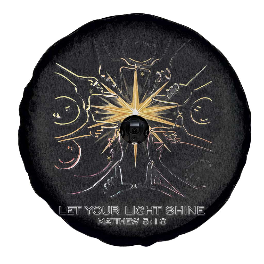 Jesus Christian Spare Tire Cover Let Your Light Shine Matthew 5:16 - Wonder Print Shop