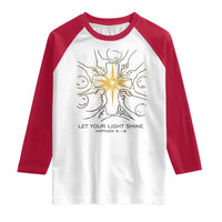 Jesus Christian Raglan Shirt Let Your Light Shine Matthew 5:16 - Wonder Print Shop