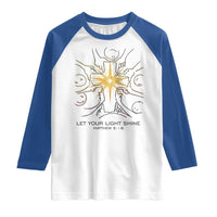 Jesus Christian Raglan Shirt Let Your Light Shine Matthew 5:16 - Wonder Print Shop