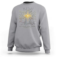 Jesus Christian Sweatshirt Let Your Light Shine Matthew 5:16 - Wonder Print Shop