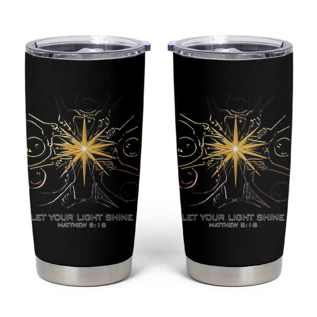 Jesus Christian Tumbler Cup Let Your Light Shine Matthew 5:16 - Wonder Print Shop