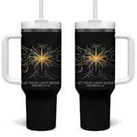 Jesus Christian Tumbler With Handle Let Your Light Shine Matthew 5:16 - Wonder Print Shop