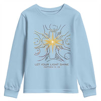 Jesus Christian Youth Sweatshirt Let Your Light Shine Matthew 5:16 - Wonder Print Shop