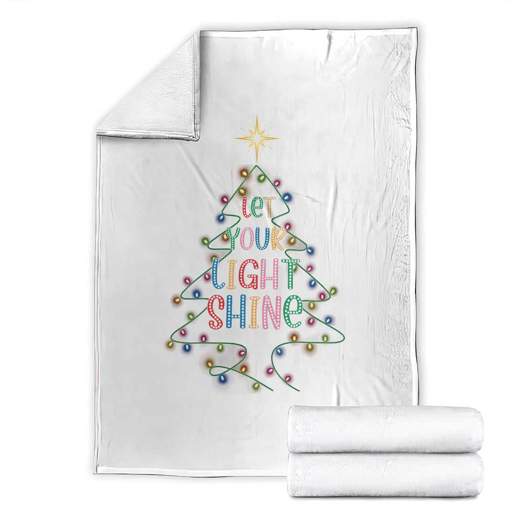 Jesus Christmas Throw Blanket Let Your Light Shine Matthew 5:16 - Wonder Print Shop