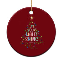 Jesus Xmas Ceramic Ornament Let Your Light Shine Matthew 5:16 - Wonder Print Shop