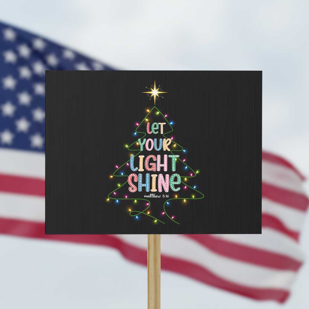 Jesus Christmas Protest Sign Let Your Light Shine Matthew 5:16 - Wonder Print Shop