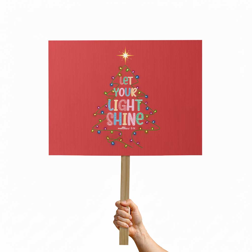 Jesus Christmas Protest Sign Let Your Light Shine Matthew 5:16 - Wonder Print Shop