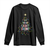 Jesus Christmas Long Sleeve Shirt Let Your Light Shine Matthew 5:16 - Wonder Print Shop