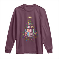 Jesus Christmas Long Sleeve Shirt Let Your Light Shine Matthew 5:16 - Wonder Print Shop