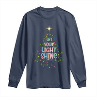 Jesus Christmas Long Sleeve Shirt Let Your Light Shine Matthew 5:16 - Wonder Print Shop