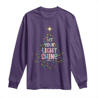 Jesus Christmas Long Sleeve Shirt Let Your Light Shine Matthew 5:16 - Wonder Print Shop