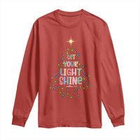 Jesus Christmas Long Sleeve Shirt Let Your Light Shine Matthew 5:16 - Wonder Print Shop