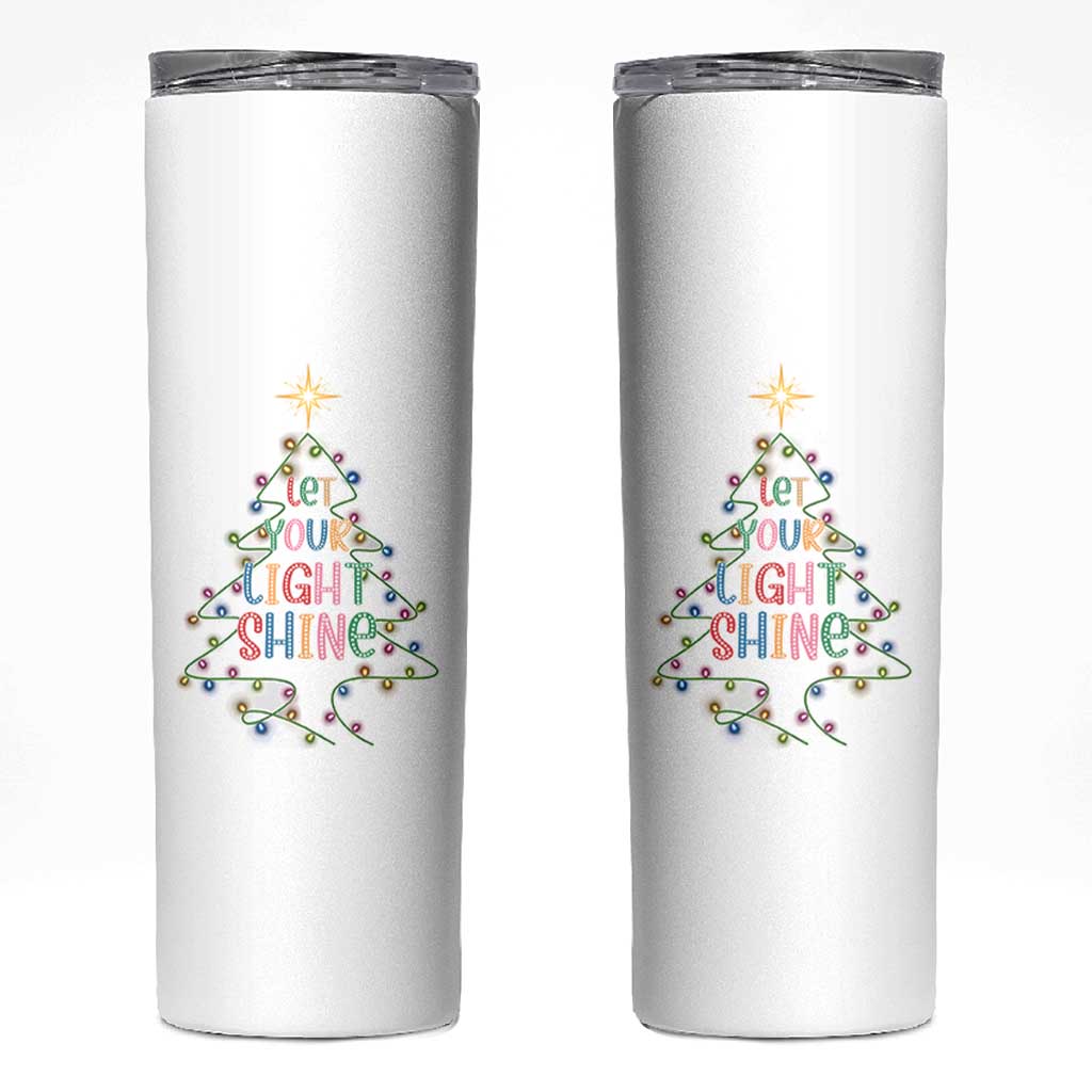 Jesus Christmas Skinny Tumbler Let Your Light Shine Matthew 5:16 - Wonder Print Shop