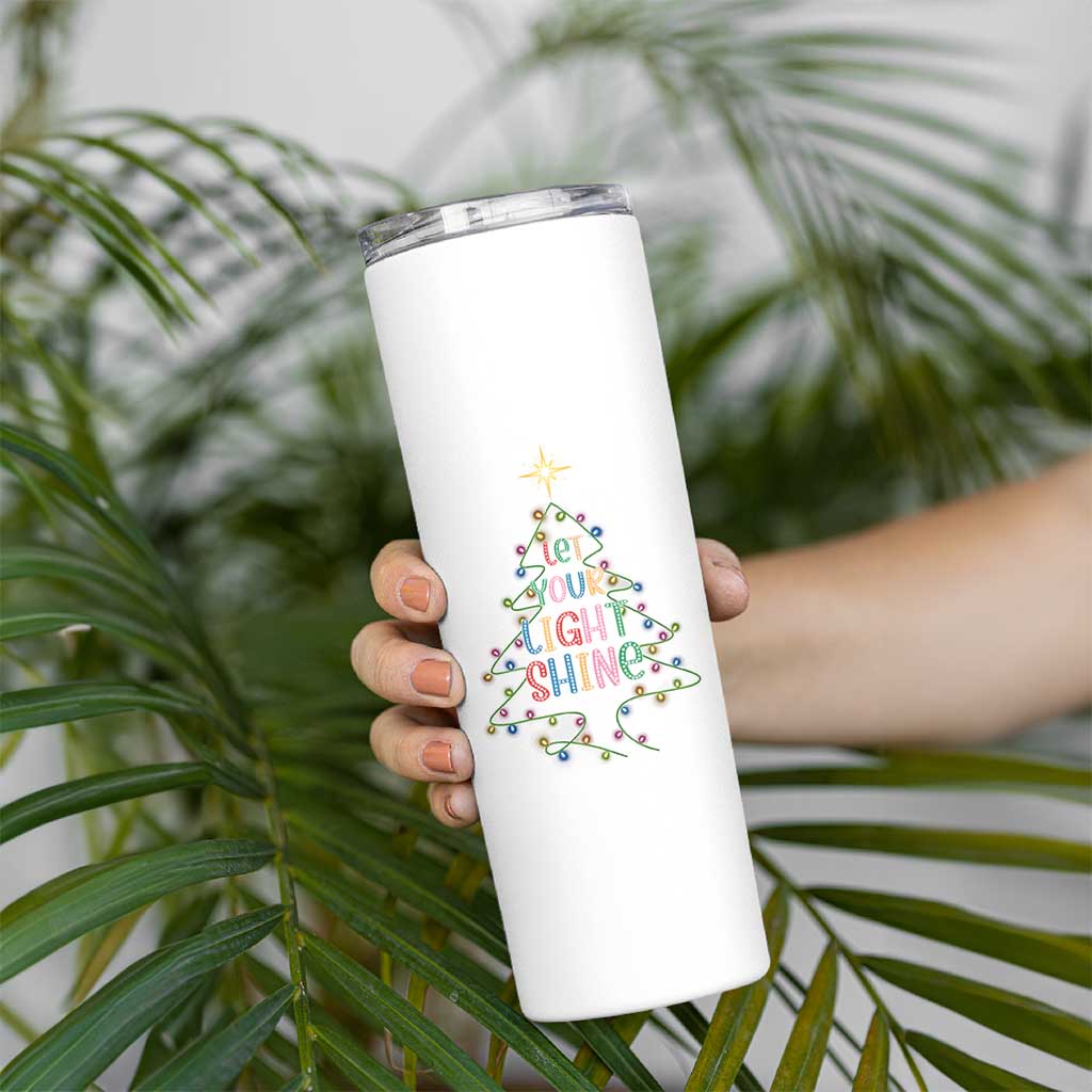 Jesus Christmas Skinny Tumbler Let Your Light Shine Matthew 5:16 - Wonder Print Shop