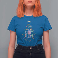 Jesus Christmas T Shirt For Women Let Your Light Shine Matthew 5:16 - Wonder Print Shop