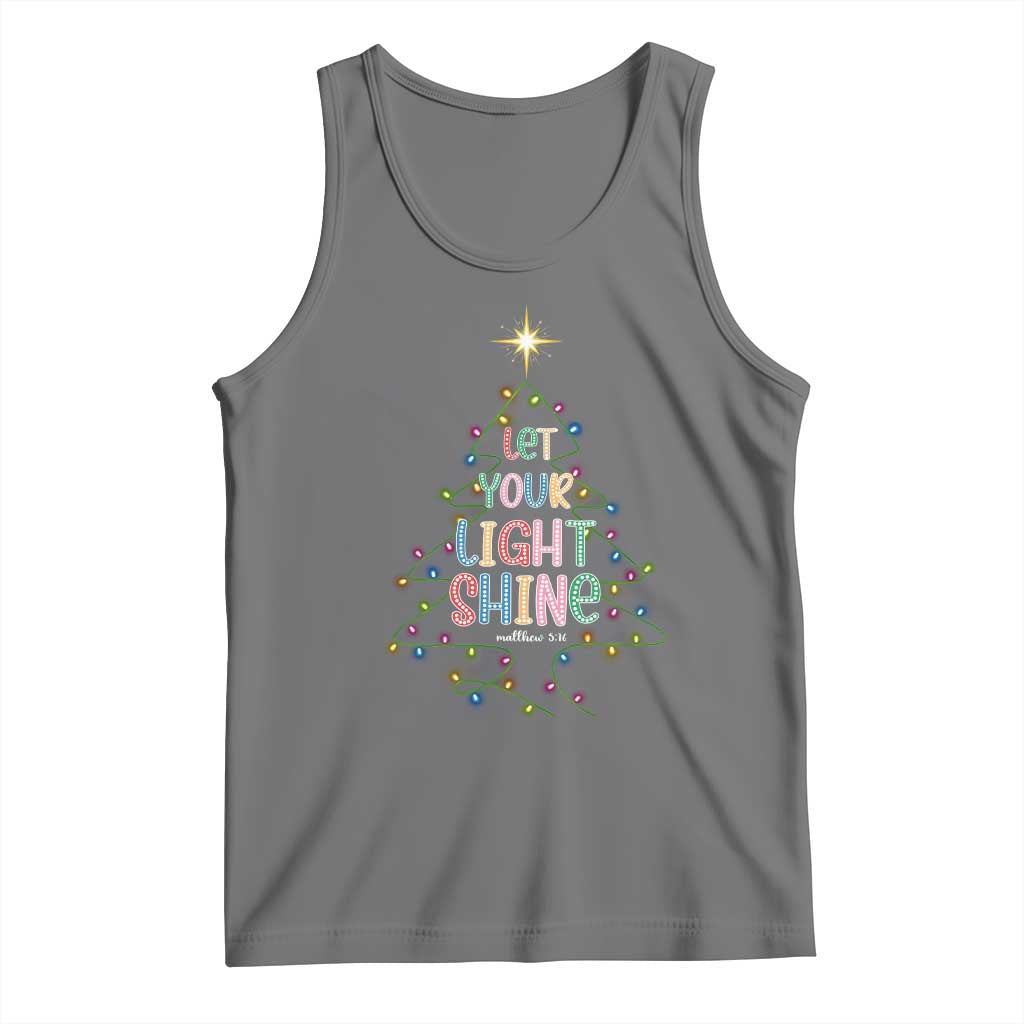 Jesus Christmas Tank Top Let Your Light Shine Matthew 5:16 - Wonder Print Shop