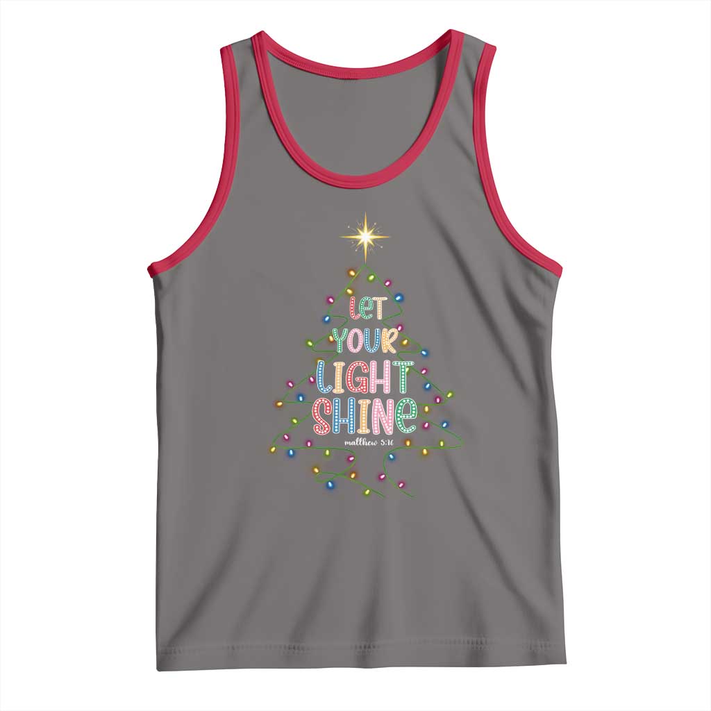 Jesus Christmas Tank Top Let Your Light Shine Matthew 5:16 - Wonder Print Shop