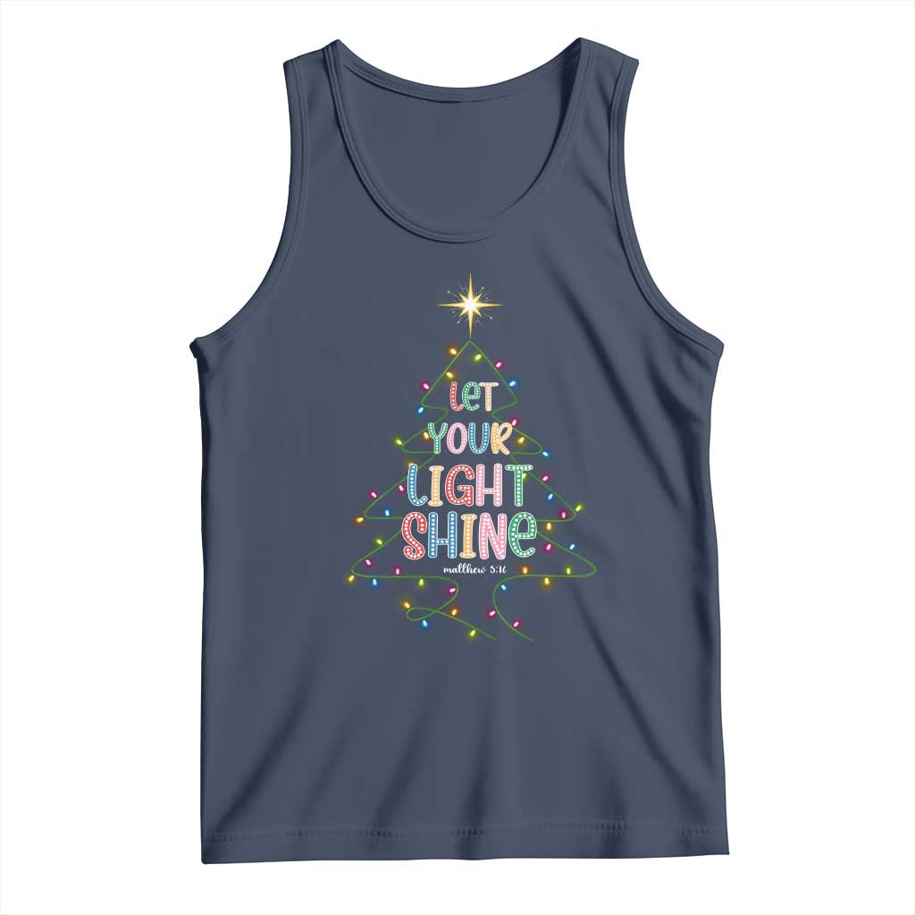 Jesus Christmas Tank Top Let Your Light Shine Matthew 5:16 - Wonder Print Shop