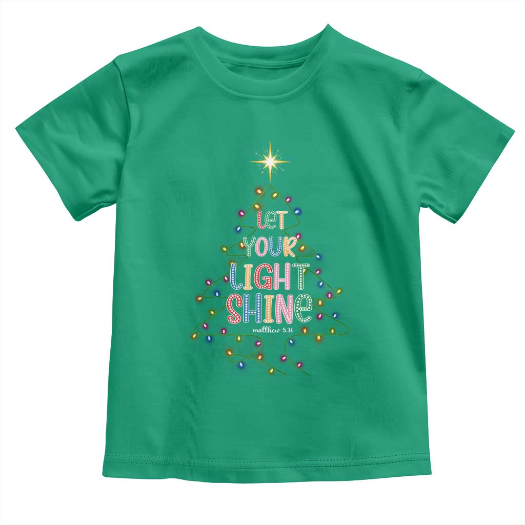 Jesus Christmas Toddler T Shirt Let Your Light Shine Matthew 5:16 - Wonder Print Shop